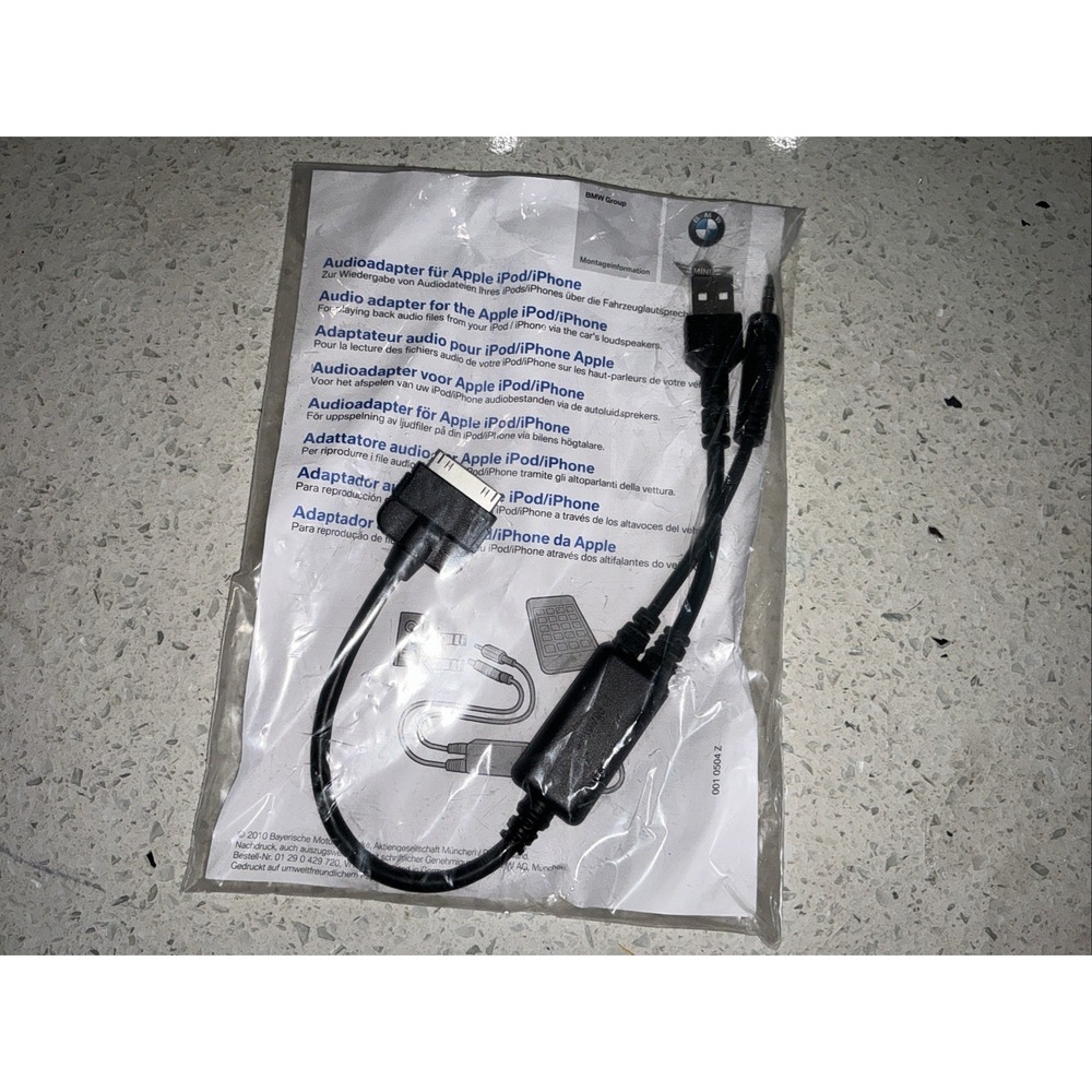 Genuine OEM 3-Series‎ BMW IPOD Cable Adapter for iPhone 61120440812 Brand New